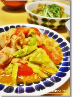 トマトと豚バラの醤油麹炒め-レシピのメイン写真
