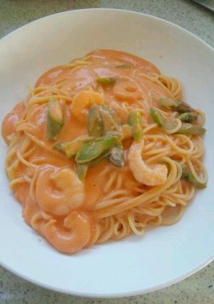簡単♪トマトクリームパスタ♪-レシピのメイン写真