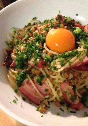 簡単納豆ペペロンチーノ-レシピのメイン写真
