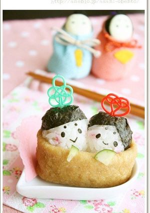 ひな祭りキャラ弁*ひな稲荷寿司-レシピのメイン写真