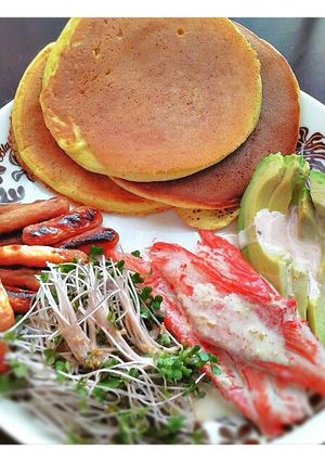 簡単!安い!ふわふわ食事パンケーキ♡-レシピのメイン写真