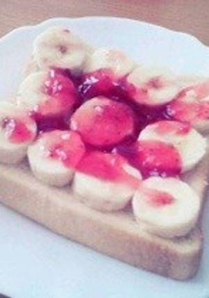 ☆朝食に苺バナナトースト☆-レシピのメイン写真