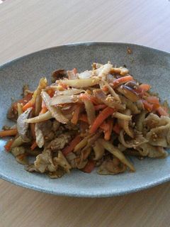 豚こま肉のきんぴらごぼう-レシピのメイン写真