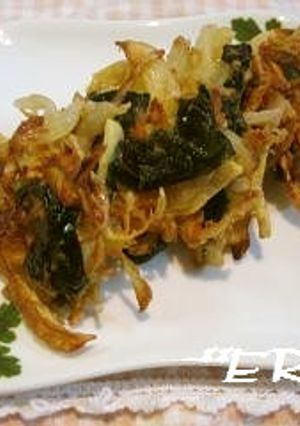 新玉ねぎとわかめのかき揚げ～♪♪-レシピのメイン写真