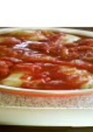 ロール白菜のトマト煮　大豆とはんぺん入り-レシピのメイン写真