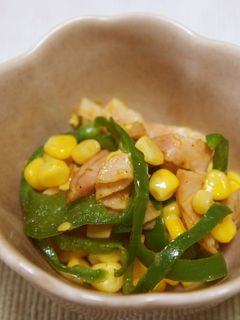 あと1品♪ピーマンとコーンのカレー炒め☆-レシピのメイン写真