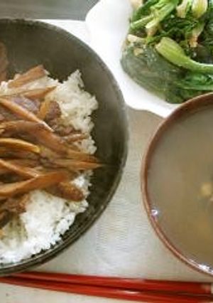 圧力鍋で柔らか♪牛のしぐれ煮のっけ丼-レシピのメイン写真