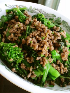 菜花のひき肉和え-レシピのメイン写真