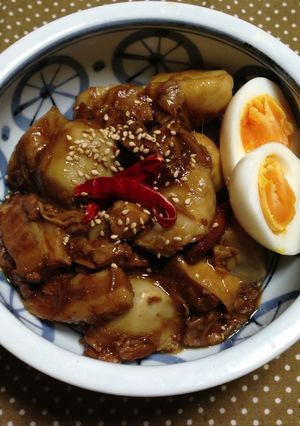 リメイク♪鍋ひとつで！豚の角煮と里芋和え-レシピのメイン写真