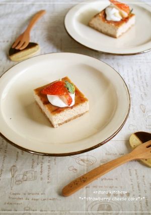 苺のベイクドチーズケーキ-レシピのメイン写真