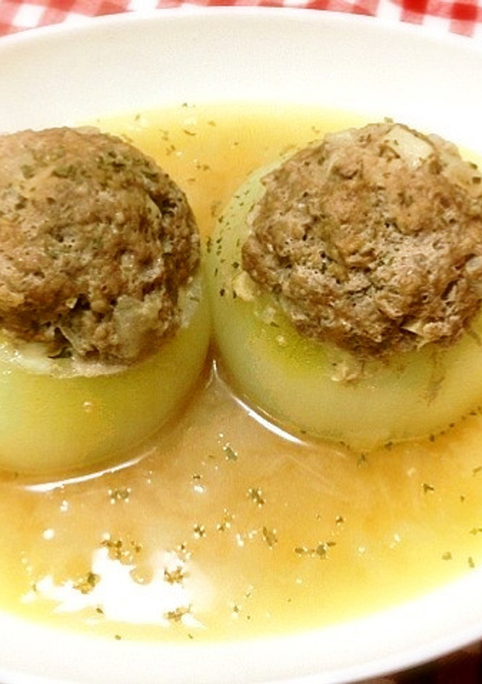 スープまで美味しい！丸ごと玉ねぎの肉詰め-レシピのメイン写真
