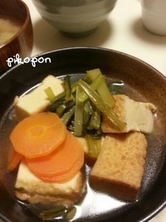 簡単煮物✳小松菜と厚揚げのたいたん-レシピのメイン写真