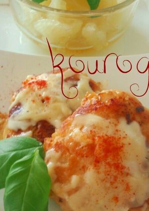 チキンとえりんぎのチーズハンバーグ★-レシピのメイン写真