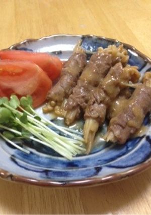 ご飯が進む！えのきの牛肉巻☆味噌だれ-レシピのメイン写真