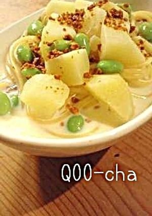 コロコロじゃがいもと枝豆のクリームパスタ-レシピのメイン写真