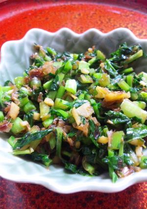 ご飯のお供：大根葉の炒め物-レシピのメイン写真