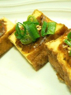 厚揚げのトースター焼き★梅みそだれ★簡単-レシピのメイン写真