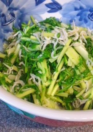出汁いらず！水菜としらすのお手軽煮びたし-レシピのメイン写真