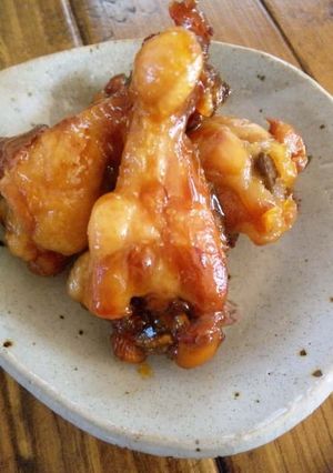 寿司酢だけ手羽元の照り煮-レシピのメイン写真