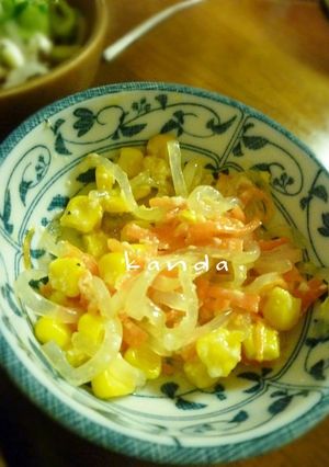 人参とコーンのとろとろこんにゃくサラダ-レシピのメイン写真