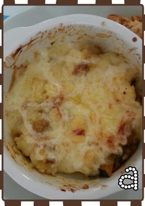 変身！かぼちゃとひき肉の煮物-レシピのメイン写真