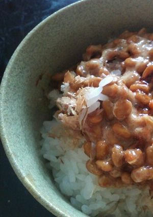 ずぼら飯。【おかか＆納豆飯】-レシピのメイン写真