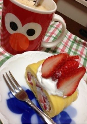 HMでいちご♡ロールケーキ-レシピのメイン写真