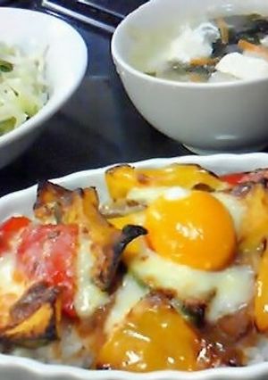 簡単☆カレーリメイク☆玉子乗せ野菜ドリア-レシピのメイン写真