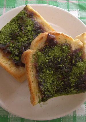 あんこと抹茶のトースト-レシピのメイン写真