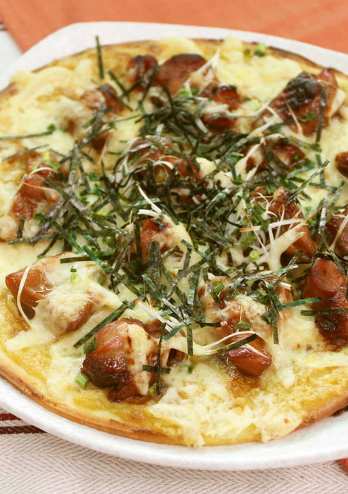 簡単！照り焼きチキン和風ピザ-レシピのメイン写真