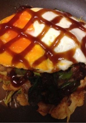 おでんの次の日☆牛すじお好み焼き(^^)-レシピのメイン写真