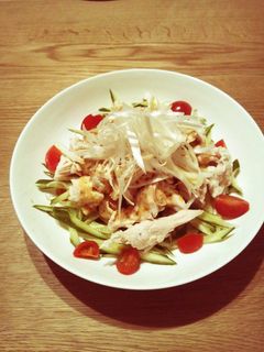 バンバンジー風しっとり鶏のピリ辛サラダ-レシピのメイン写真