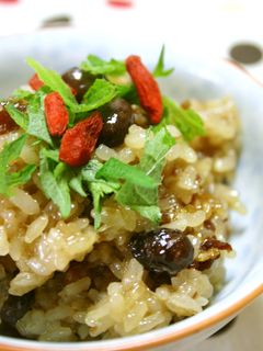 レンジで作れる❖黒豆と牛肉のおこわ-レシピのメイン写真