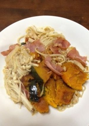 かぼちゃとえのきベーコンさっと煮-レシピのメイン写真