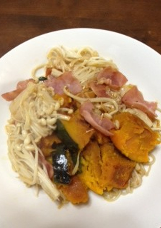かぼちゃとえのきベーコンさっと煮-レシピのメイン写真