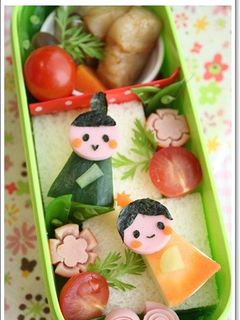 ひな祭りキャラ弁*つるし雛風なお雛様-レシピのメイン写真