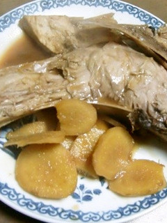 マグロかまの、しょうがたっぷり煮付け♬-レシピのメイン写真