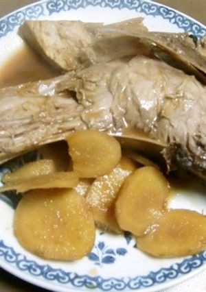 マグロかまの、しょうがたっぷり煮付け♬-レシピのメイン写真
