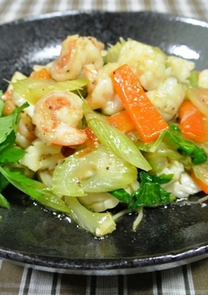 エビとイカの香味野菜炒め-レシピのメイン写真