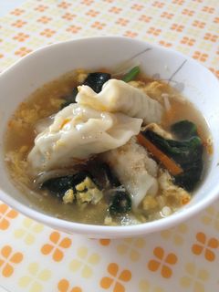 簡単!!ツルルン餃子玉子スープ-レシピのメイン写真