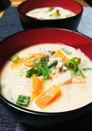 具沢山の我が家の美味しい粕汁-レシピのメイン写真