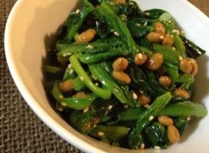 ゴマ油が決めて！ほうれん草の納豆あえ♪-レシピのメイン写真