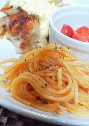簡単付け合せパスタ-レシピのメイン写真