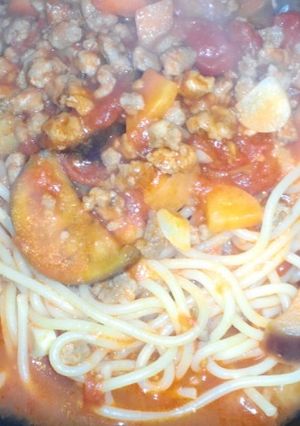 ナスとトマトのパスタ-レシピのメイン写真
