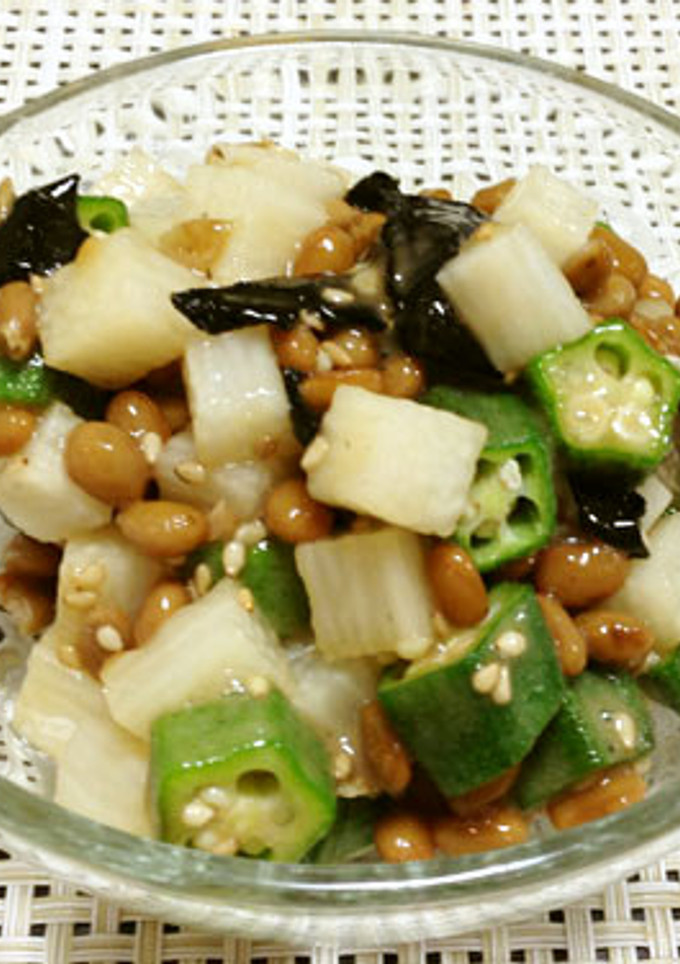 長芋・おくら・納豆の和え物-レシピのメイン写真