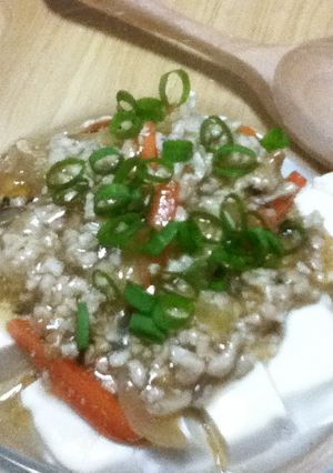 とろとろ野菜と鶏そぼろ温豆腐☆-レシピのメイン写真