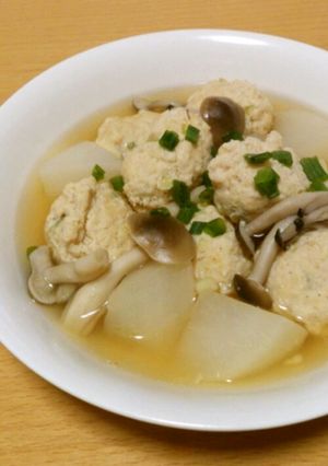 ダシまで飲める！鶏団子と大根のあっさり煮-レシピのメイン写真