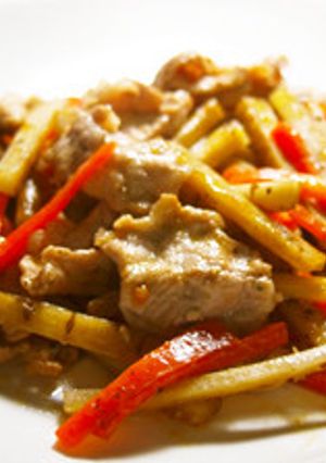 豚肉とゴボウの梅キンピラ-レシピのメイン写真