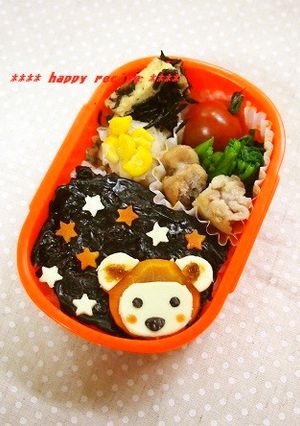 簡単キャラ弁✿白くまさんの宇宙旅行-レシピのメイン写真