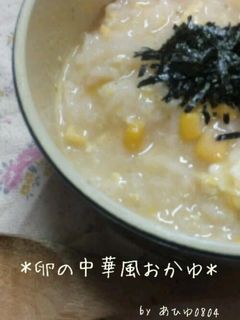 簡単体調不良に!優しい味卵の中華風おかゆ-レシピのメイン写真